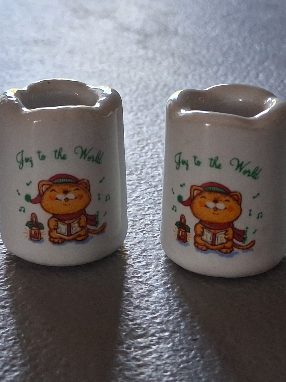 vintage white porcelain mini candle holders
